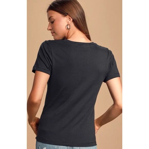 Lulus Tiger Tour Washed Black Graphic Tee Prince Peter Size Medium NWT - Picture 10 of 10